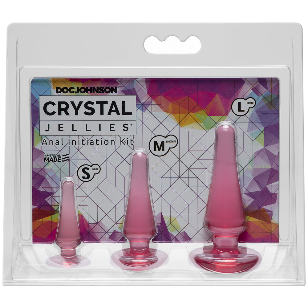 Crystal Jellies Anal Initiation Kit Pink | 782421054892 | Discreet Personal Wellness
