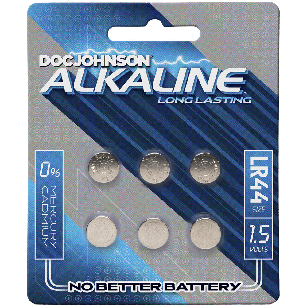 Doc Johnson Alkaline Batteries 6 Lr44 Blue/Silver | 782421057930 | Discreet Personal Wellness