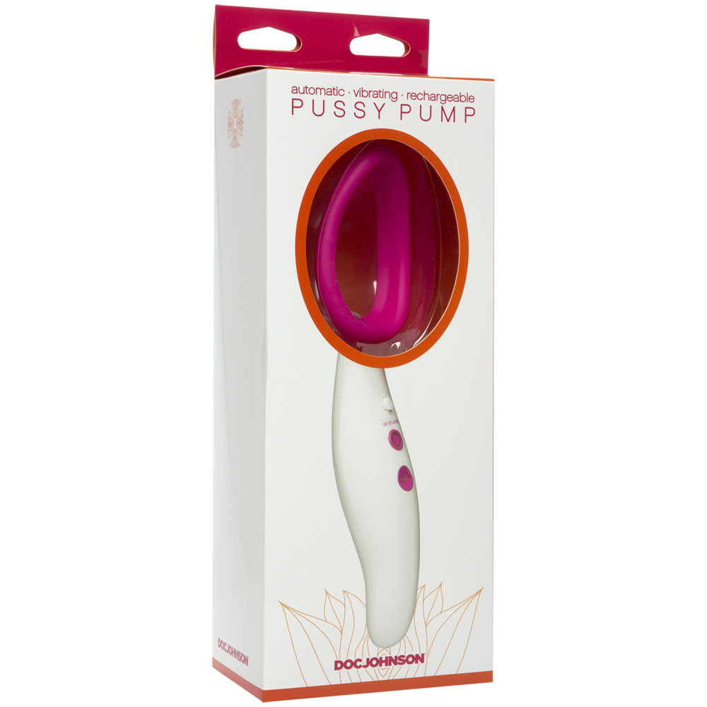 Automatic Vibrating Rechargeable Vagina Pump Pink/White | 782421065119 | Discreet Personal Wellness