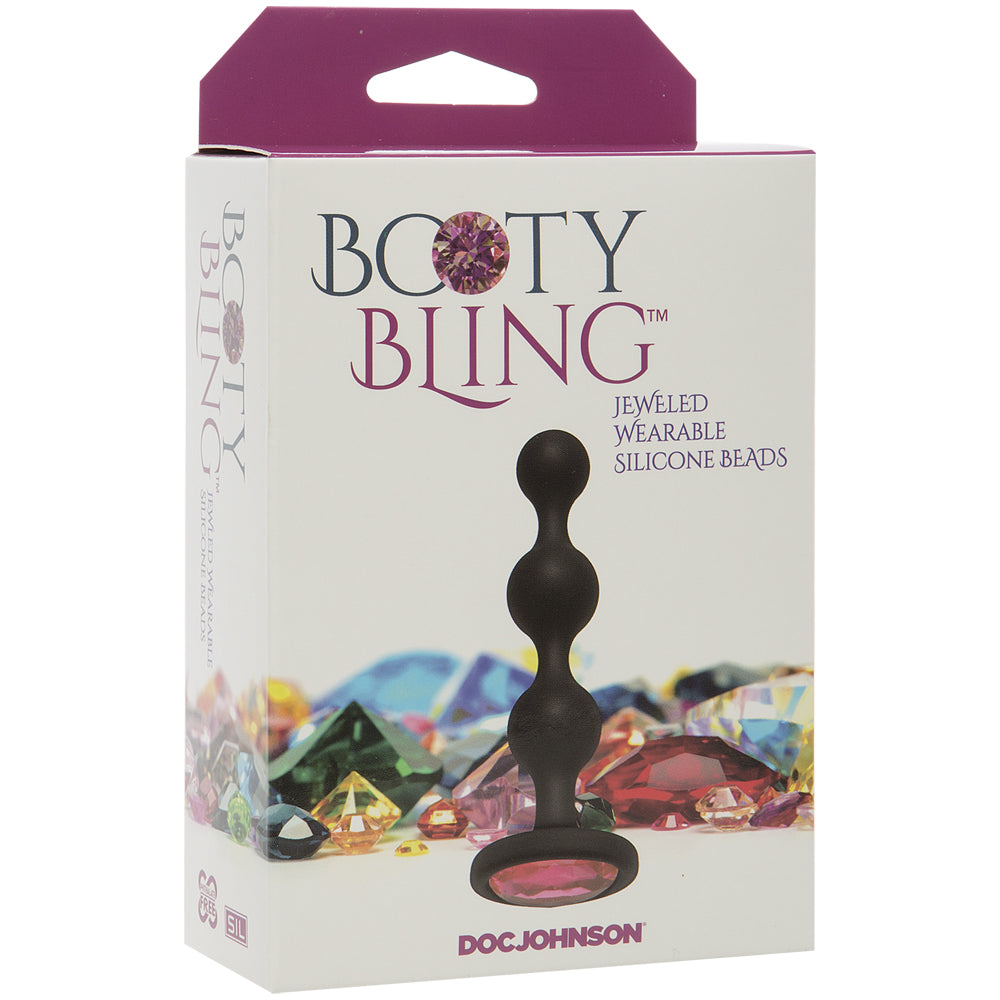 Booty Bling Jeweled Wearable Silicone Beads Pink | 782421068172 | Discreet Personal Wellness