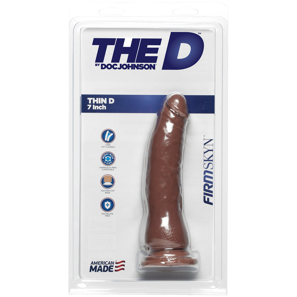 The D Thin D 7" Firmskyn Caramel | 782421069827 | Discreet Personal Wellness