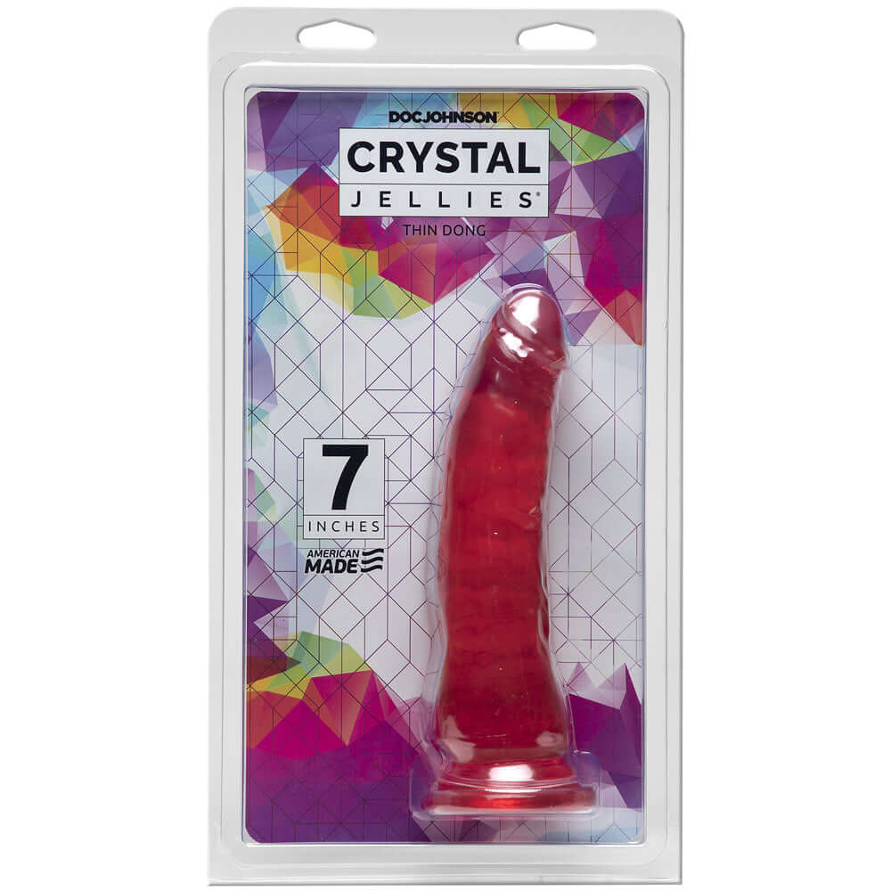 Crystal Jellies Thin Penis 7" Pink | 782421073176 | Discreet Personal Wellness