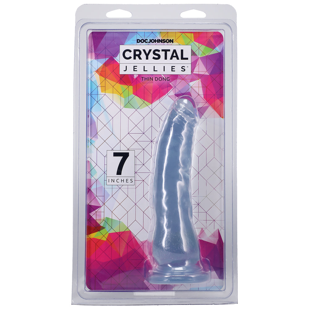 Crystal Jellies Thin Penis 7" Clear | 782421073183 | Discreet Personal Wellness