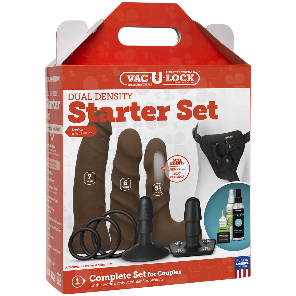 Vac-U-Lock Dual Density Starter Set Chocolate | 782421073435 | Discreet Personal Wellness