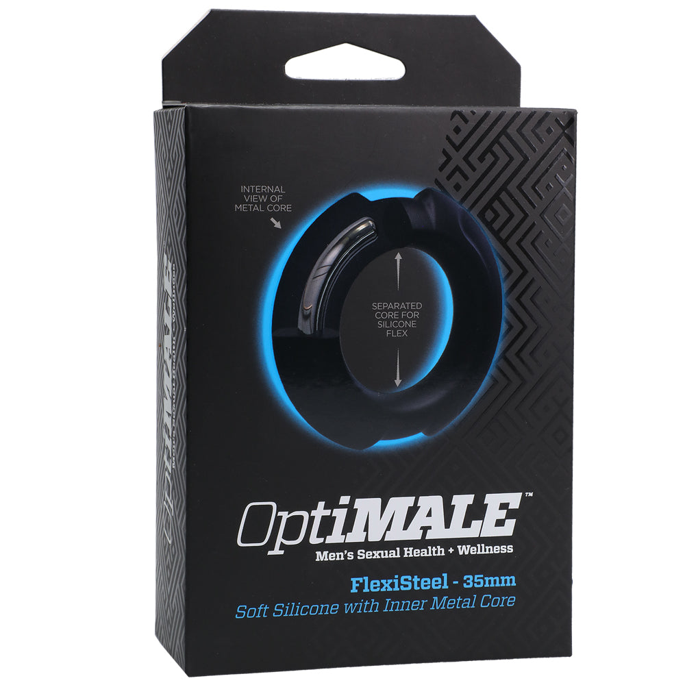 Optimale Flexisteel Soft Silicone With Inner Metal Core 35Mm Black | 782421082833 | Discreet Personal Wellness