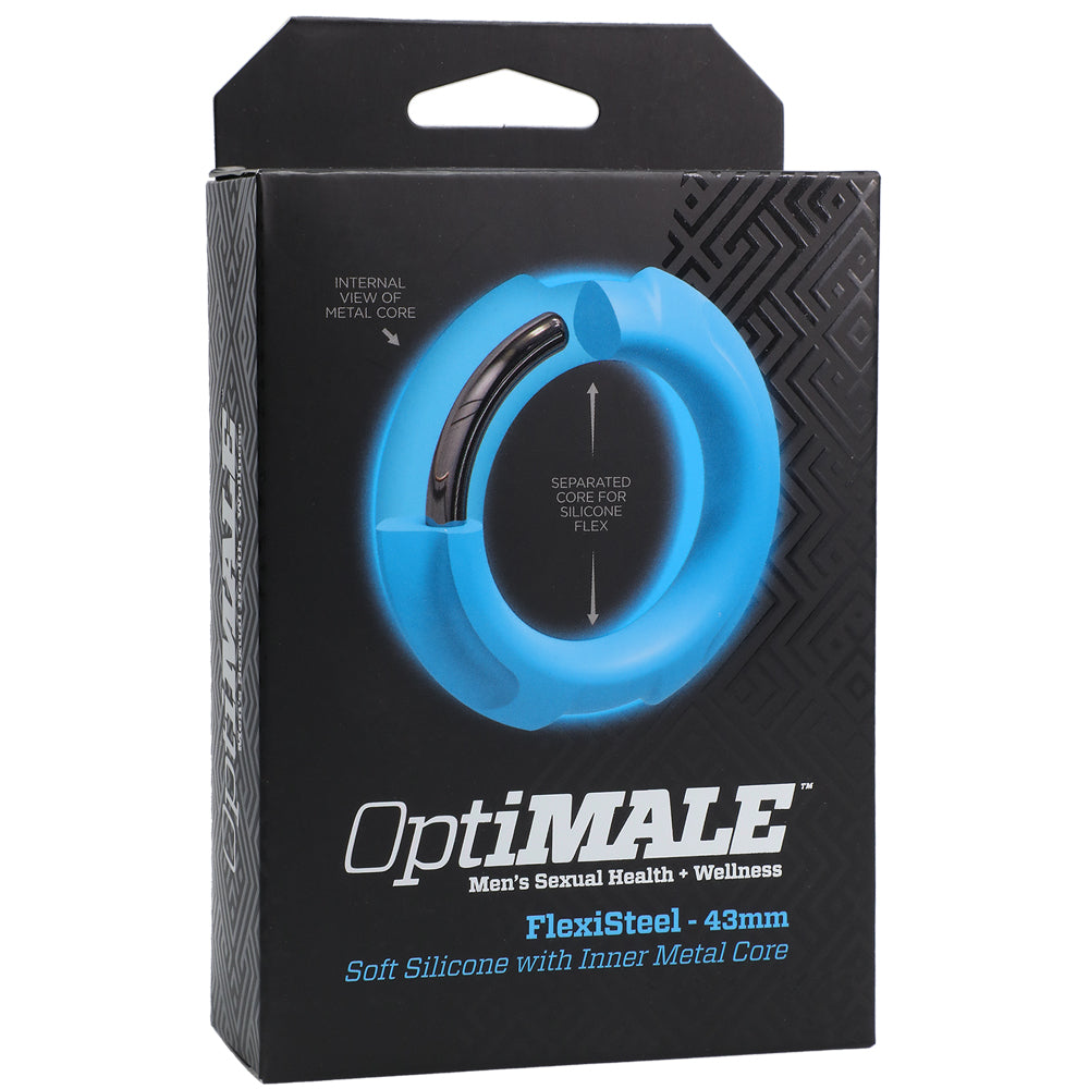 Optimale Flexisteel Soft Silicone With Inner Metal Core 43Mm Blue | 782421082888 | Discreet Personal Wellness