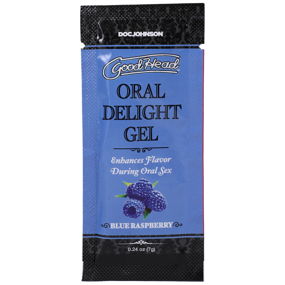 Goodhead Oral Delight Gel Blue Raspberry 48 Pieces 0.24 oz. | 782421085766 | Discreet Personal Wellness