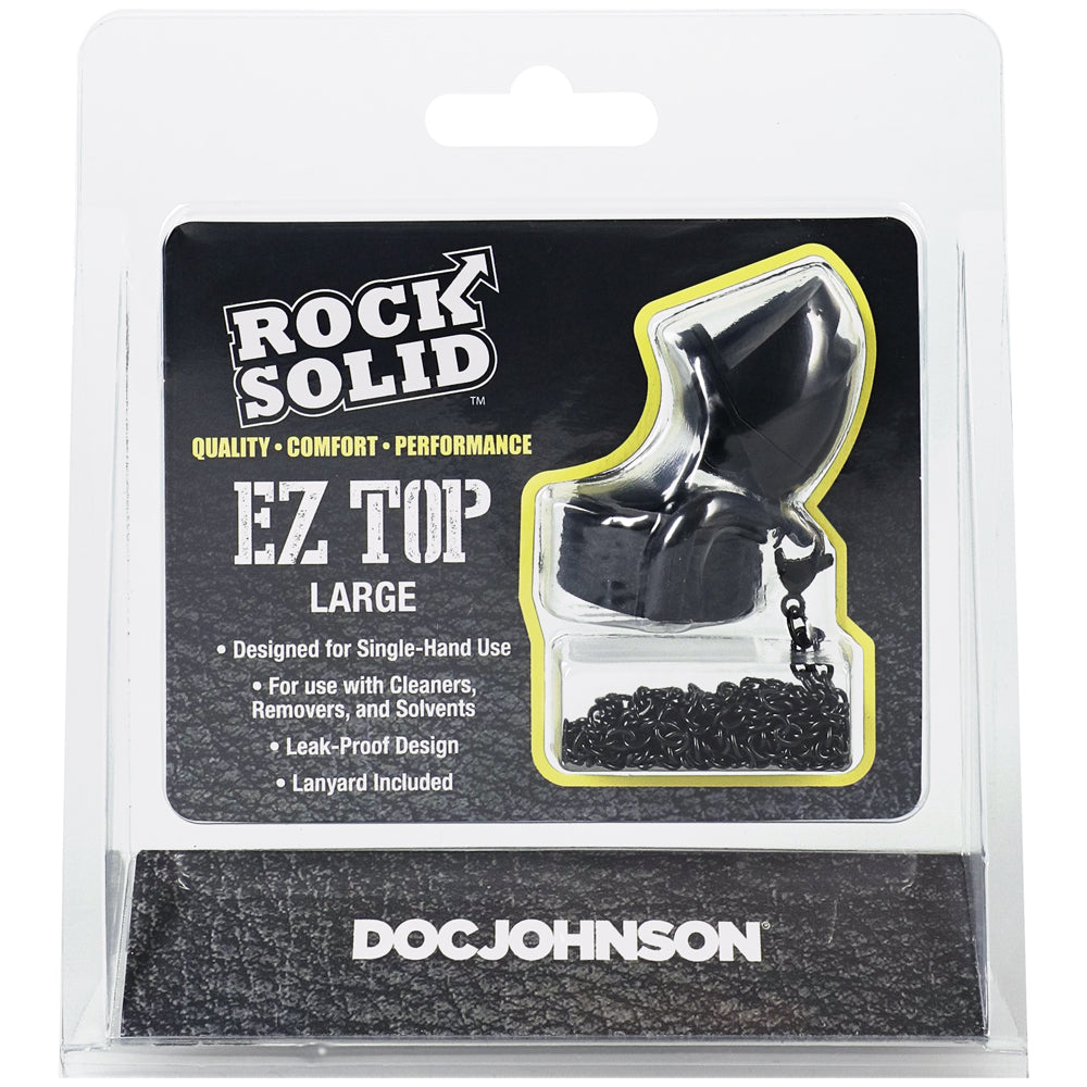 Rock Solid EZ Top Large Black | 782421091750 | Discreet Personal Wellness