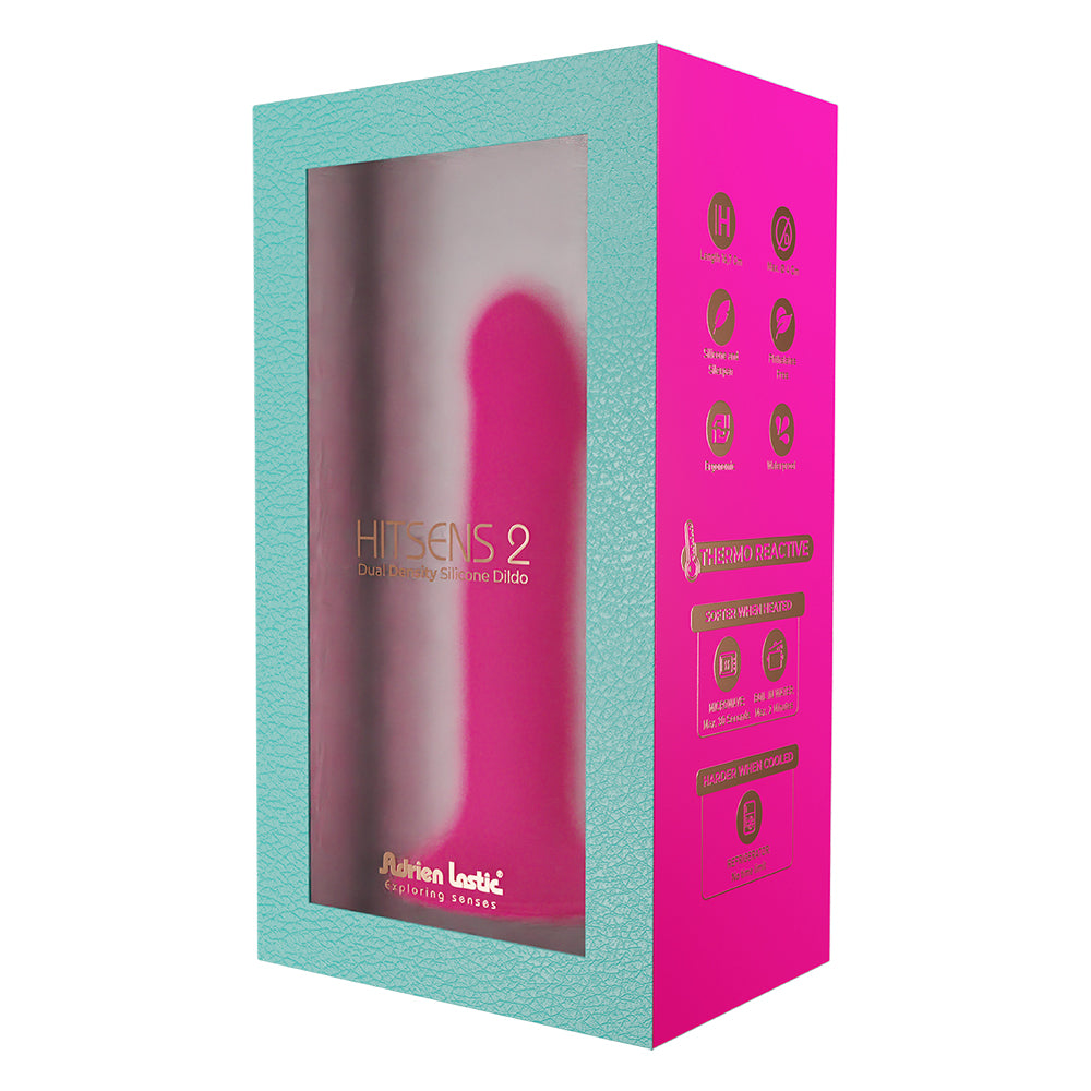 Adrien Lastic Hitsens 2 Dual Density Silicone Dildo Pink | 782421093754 | Discreet Personal Wellness