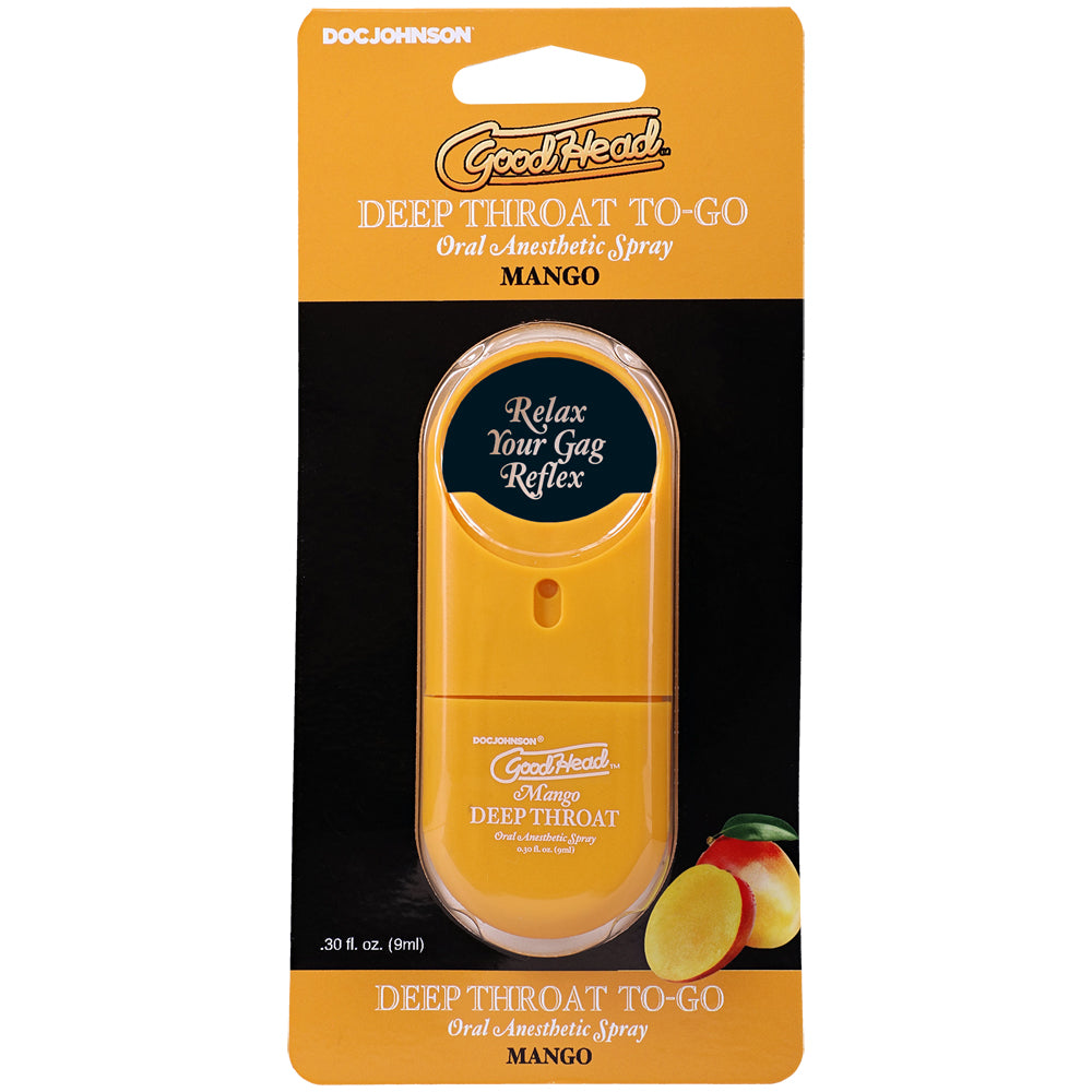Goodhead Deep Oral Spray To-Go Mango .30 oz. | 782421094492 | Discreet Personal Wellness