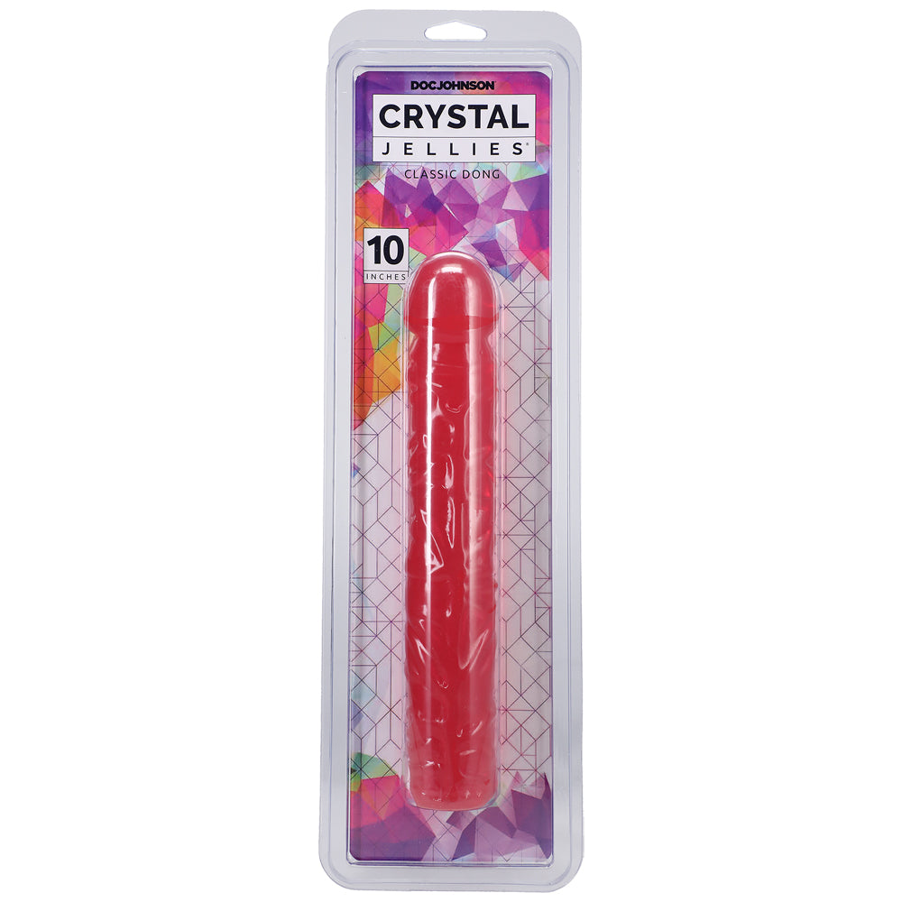 Crystal Jellies - 10" Classic Penis Pink | 782421123505 | Discreet Personal Wellness