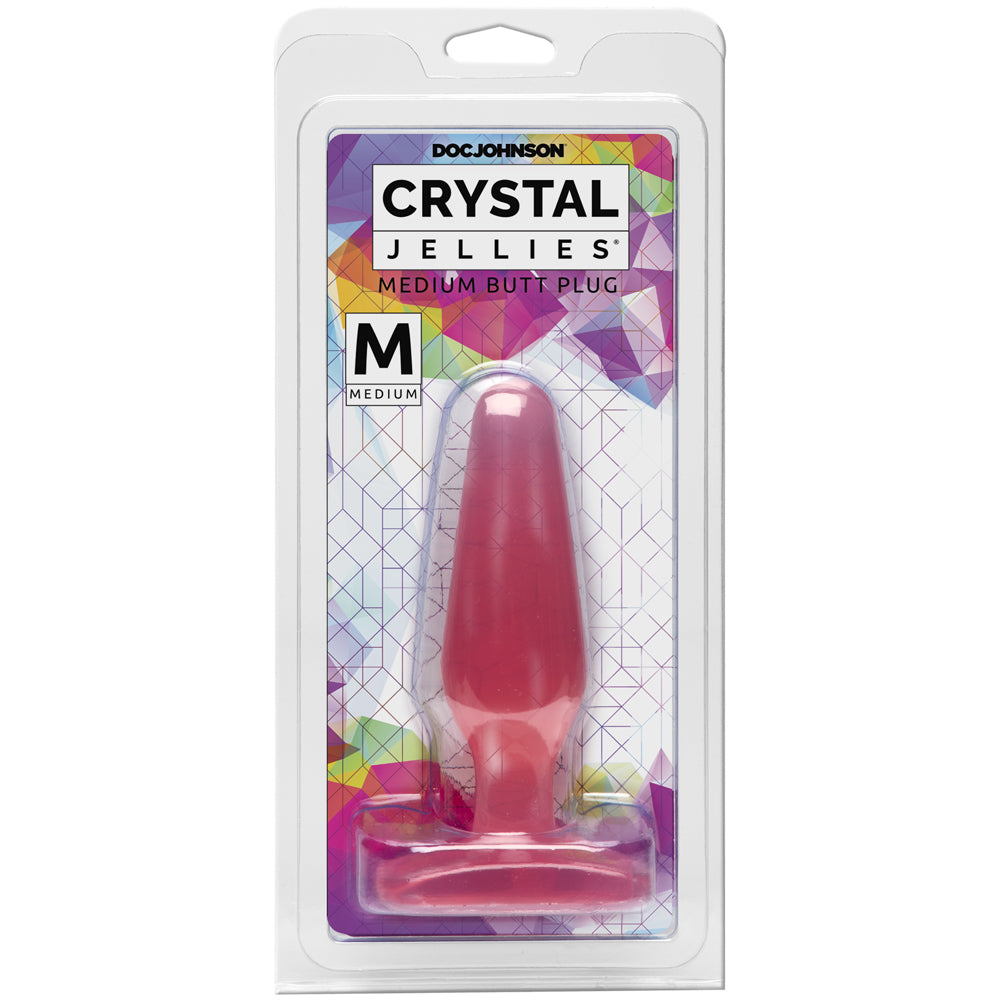 Crystal Jellies - Medium Butt Plug Pink | 782421125301 | Discreet Personal Wellness