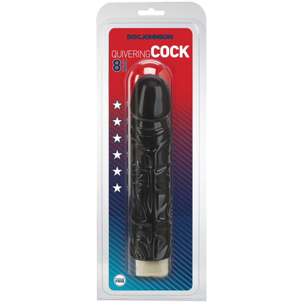 Quivering Penis - 7" Black | 782421134204 | Discreet Personal Wellness