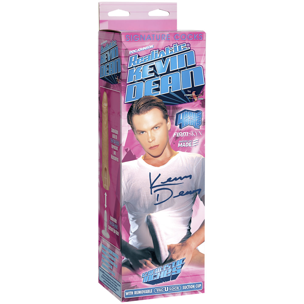 Signature Penis Kevin Dean 12" Realistic Penis with Removable Vac-U-Lock Suction Cup Vanilla | 782421294205 | Discreet Personal Wellness