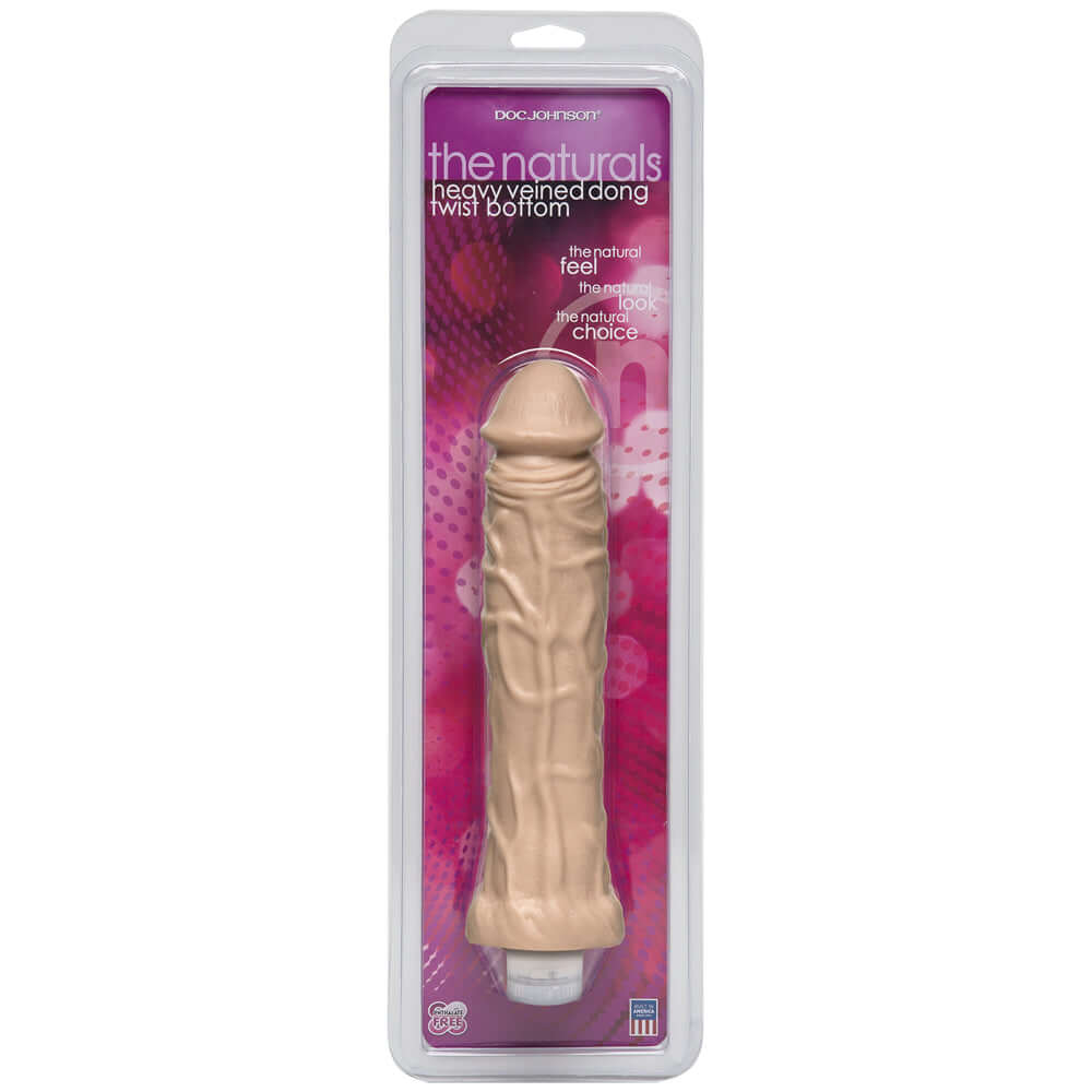 The Naturals - Heavy Veined Penis - Thin 8" Vanilla | 782421421601 | Discreet Personal Wellness