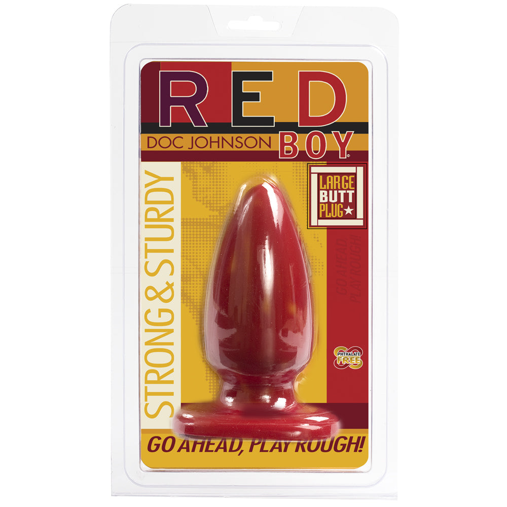 Red Boy - Butt Plug - Large Red | 782421588908 | Discreet Personal Wellness