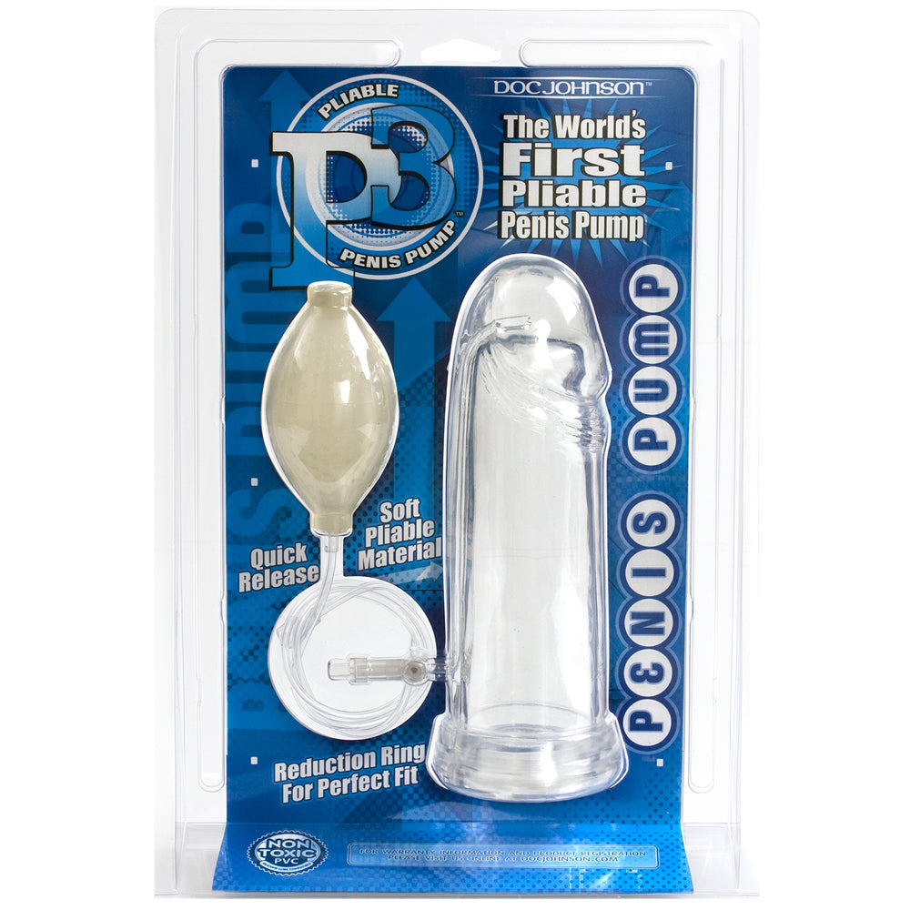 P3 Penis Pump Clear | 782421623814 | Discreet Personal Wellness