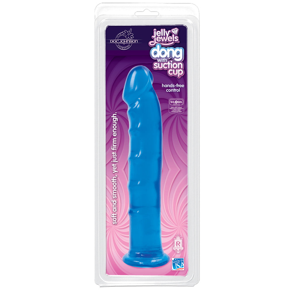 Jelly Jewels Penis With Suction Cup Sapphire | 782421800116 | Discreet Personal Wellness