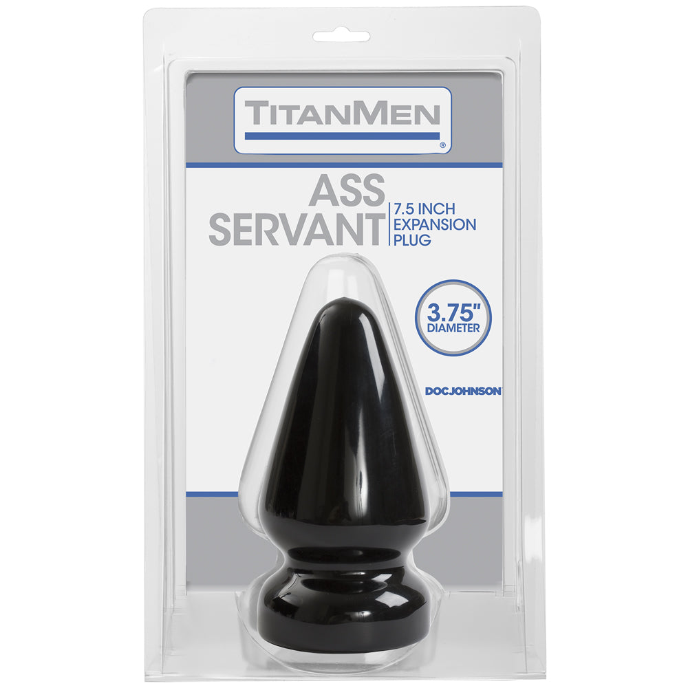 Titanmen - Ass Servant - 3.75" Black | 782421911119 | Discreet Personal Wellness
