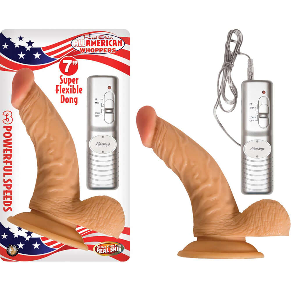 All American Whopper 7" With Balls Flesh | 782631213911 | Discreet Personal Wellness