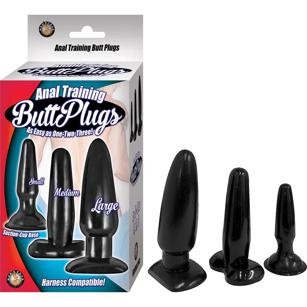 Anal Training Butt Plugs Black | 782631272802 | Discreet Personal Wellness