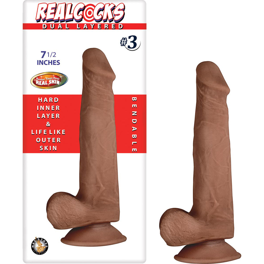 RealPenis Dual Layered #3 Brown | 782631278224 | Discreet Personal Wellness