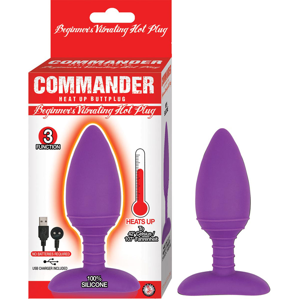 Commander Beginner's Vibrating Hot Plug Purple | 782631280920 | Discreet Personal Wellness