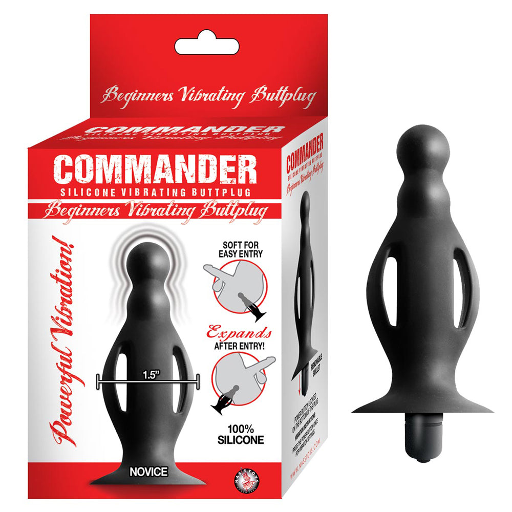 Commander Beginners Vibrating Buttplug Black | 782631287301 | Discreet Personal Wellness