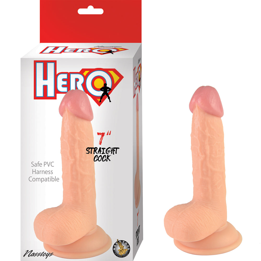 Hero 7" Straight Penis | 782631299007 | Discreet Personal Wellness