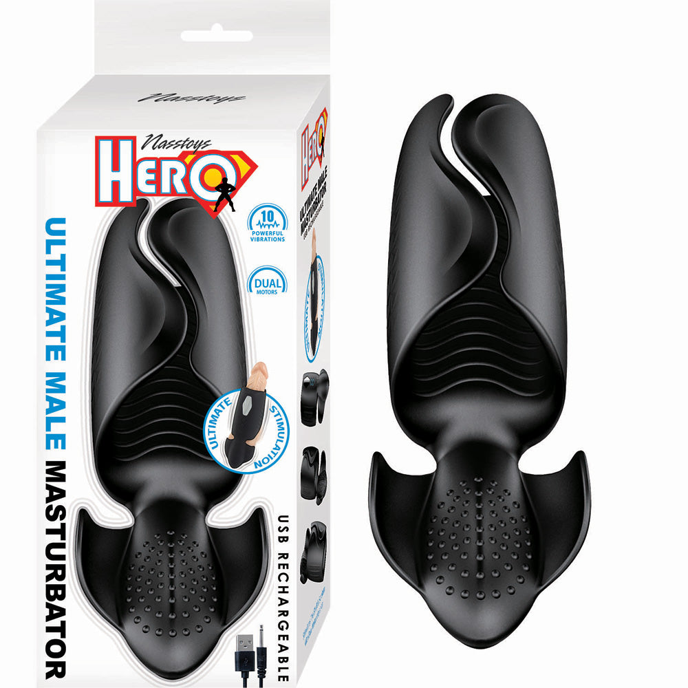 Hero Ultimate Male Masturbator Black | 782631302905 | Discreet Personal Wellness