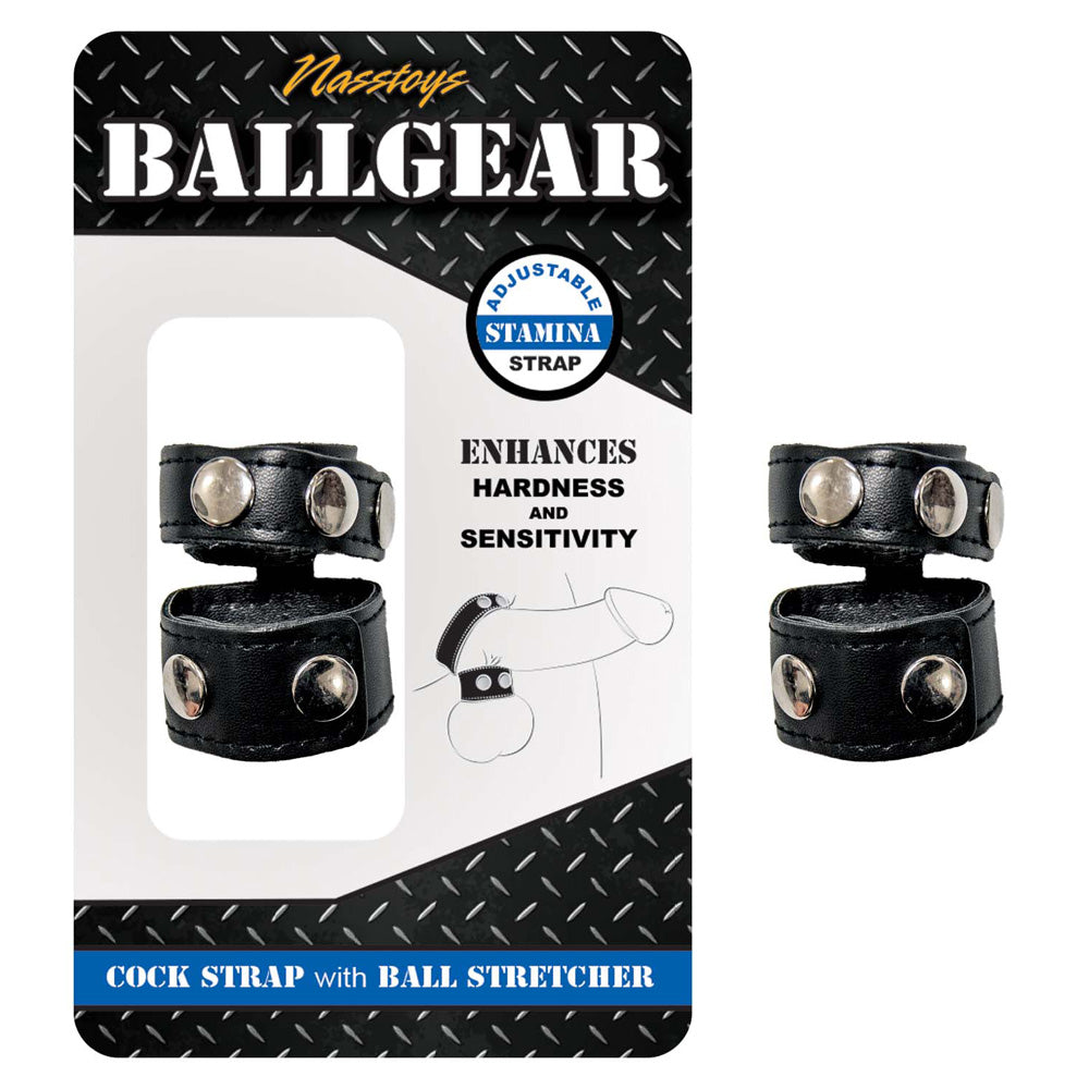 Ballgear Penis Strap With Ball Stretcher Black | 782631304206 | Discreet Personal Wellness
