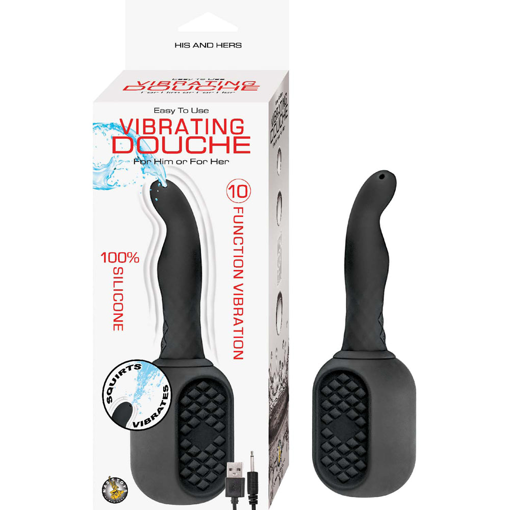 Vibrating Douche Black | 782631308020 | Discreet Personal Wellness
