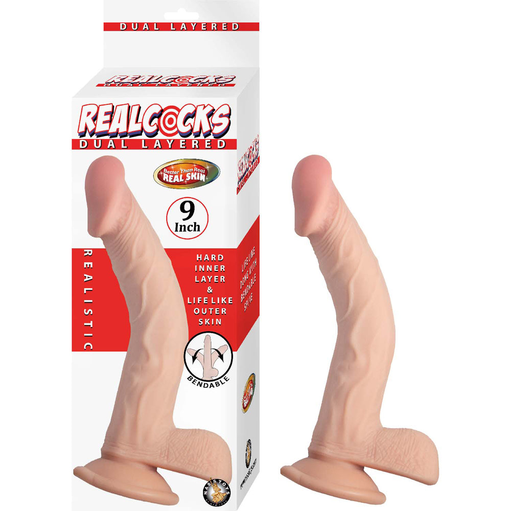 RealPenis Dual Layered 9'' White | 782631309218 | Discreet Personal Wellness