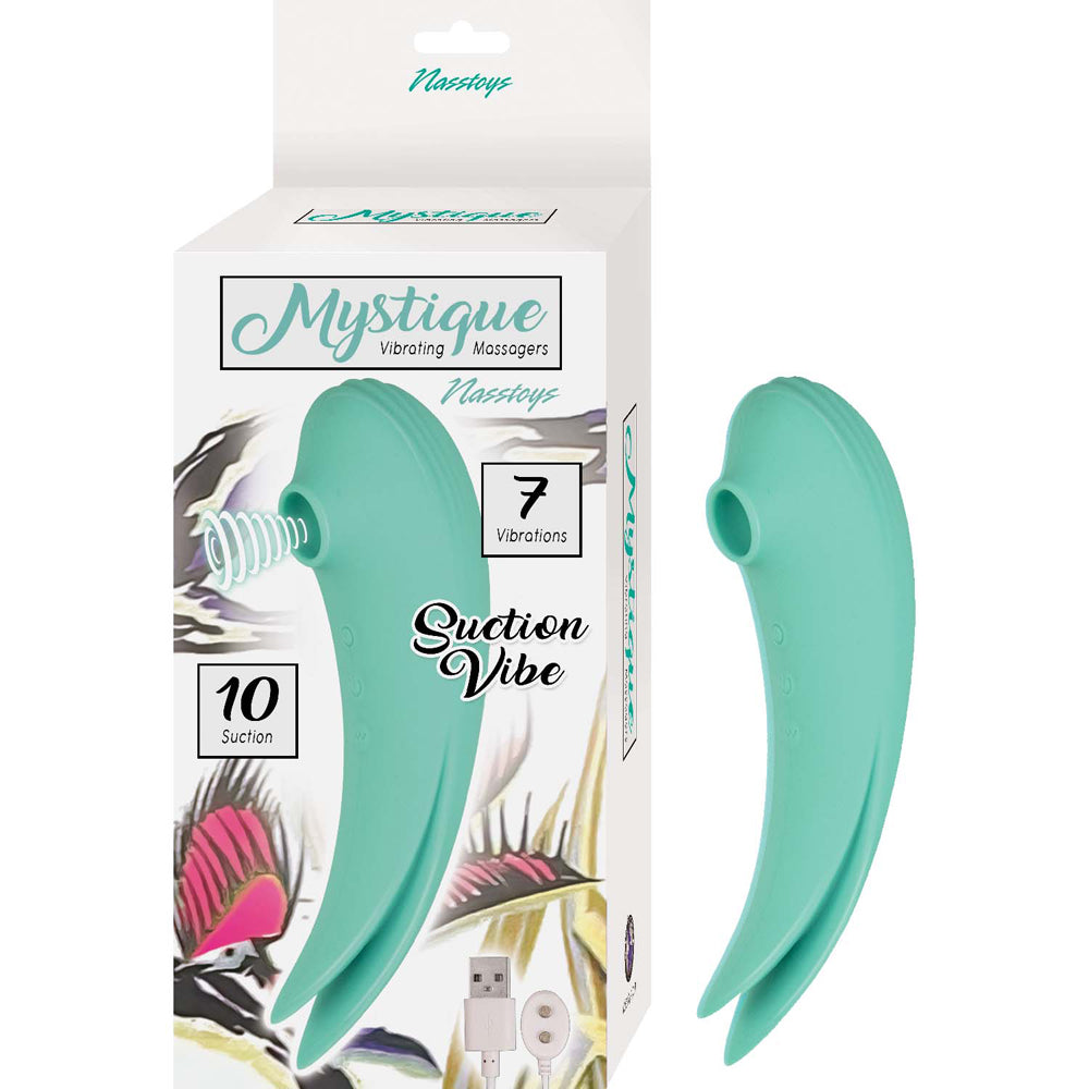 Mystique Vibrating Massagers Suction Vibe Aqua | 782631309720 | Discreet Personal Wellness