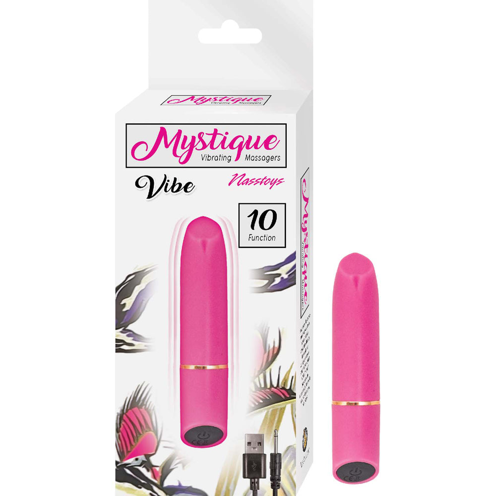 Mystique Vibrating Massagers Vibe Pink | 782631309812 | Discreet Personal Wellness