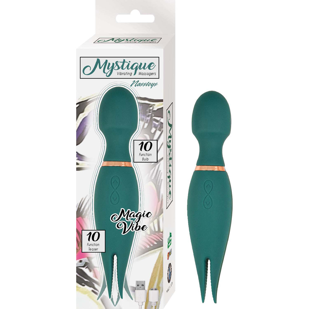 Mystique Vibrating Massagers Magic Vibe Green | 782631310412 | Discreet Personal Wellness