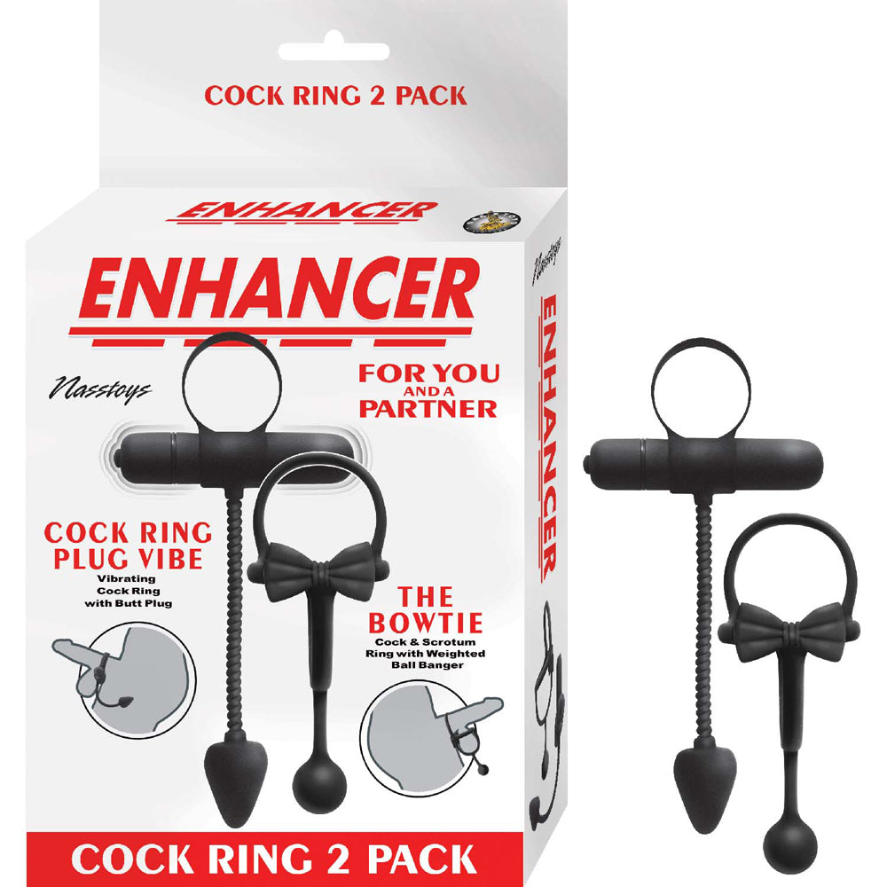 Enhancer Penisring 2 Pack Black | 782631310504 | Discreet Personal Wellness