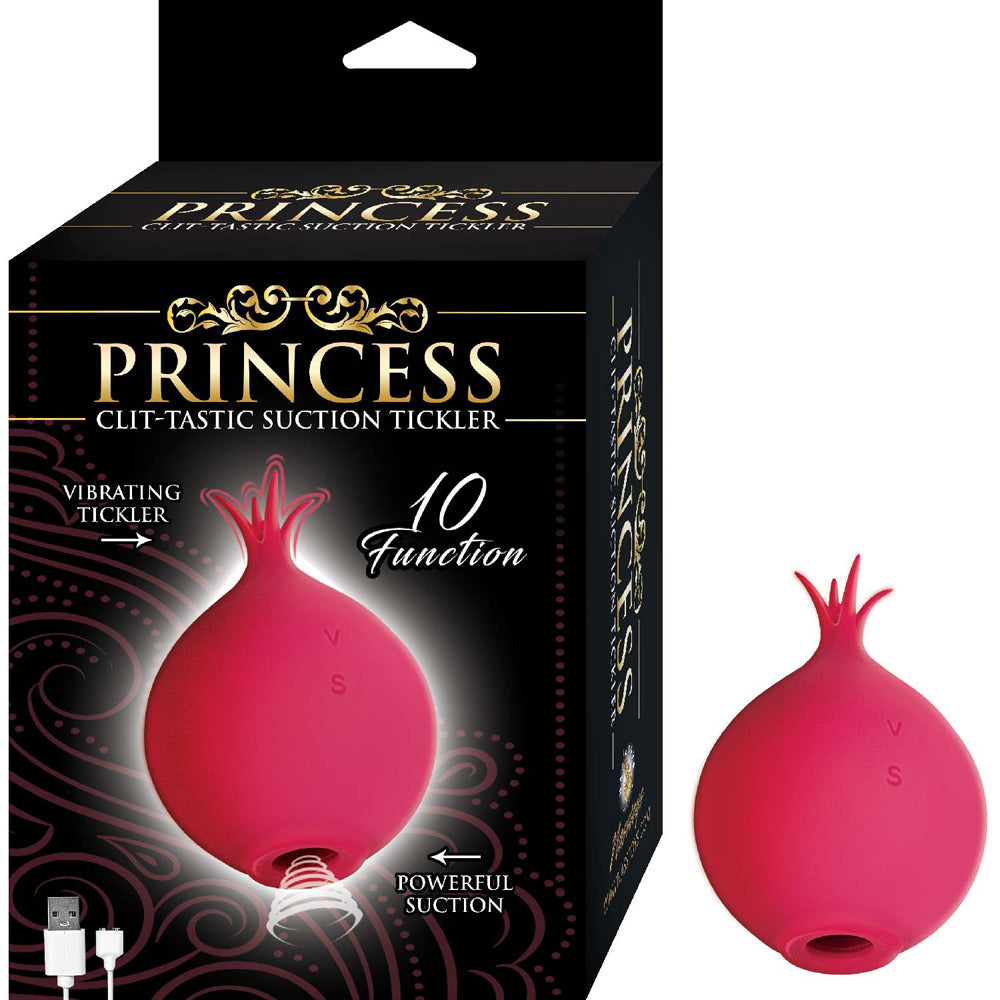 Princess Clitoris-Tastic Suction Tickler Red | 782631312416 | Discreet Personal Wellness