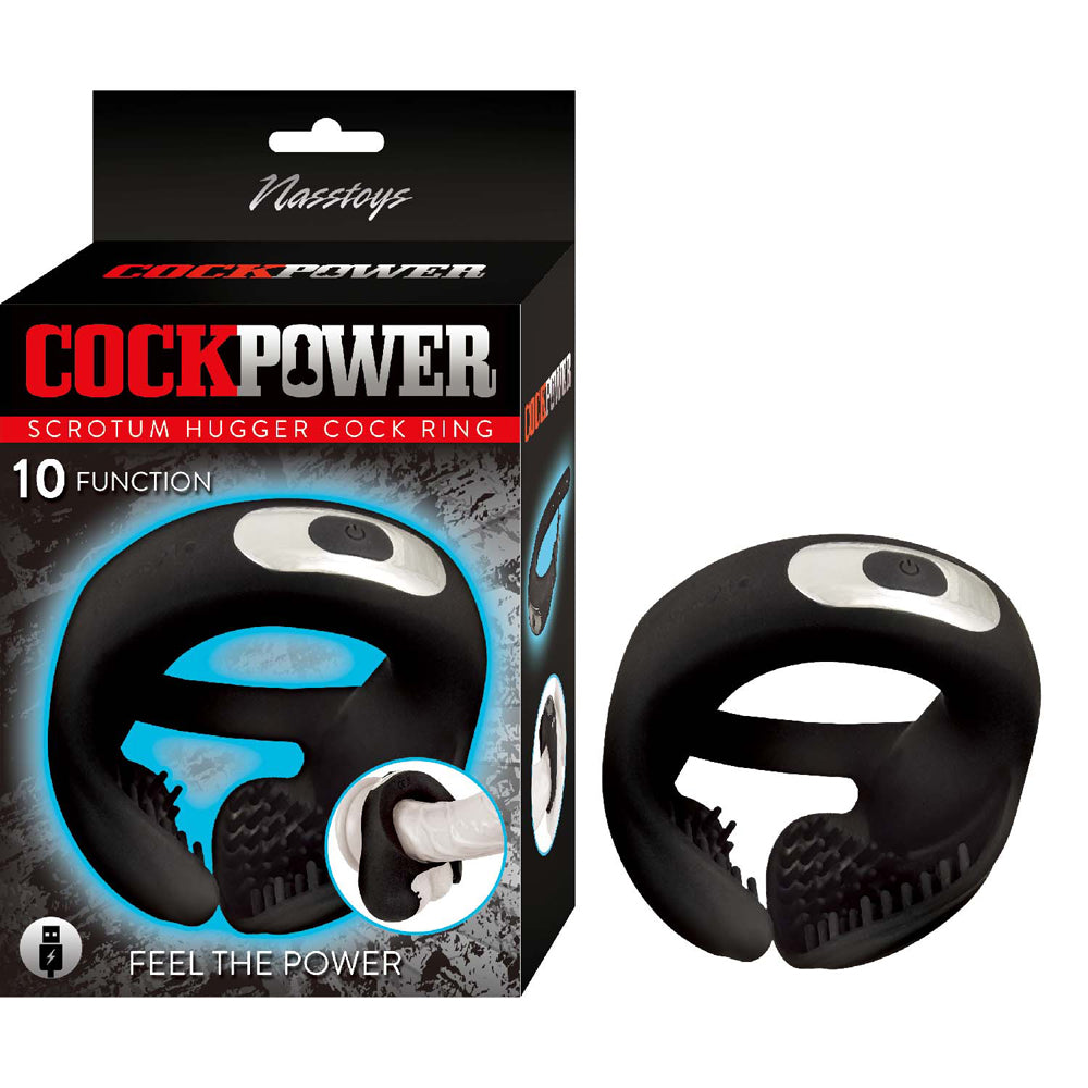 Penispower Scrotum Hugger Penis Ring Black | 782631316803 | Discreet Personal Wellness