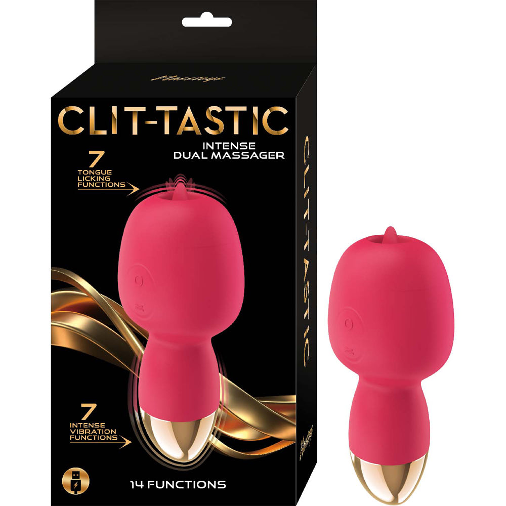 Clitoris-Tastic Intense Dual Massager Coral | 782631317114 | Discreet Personal Wellness