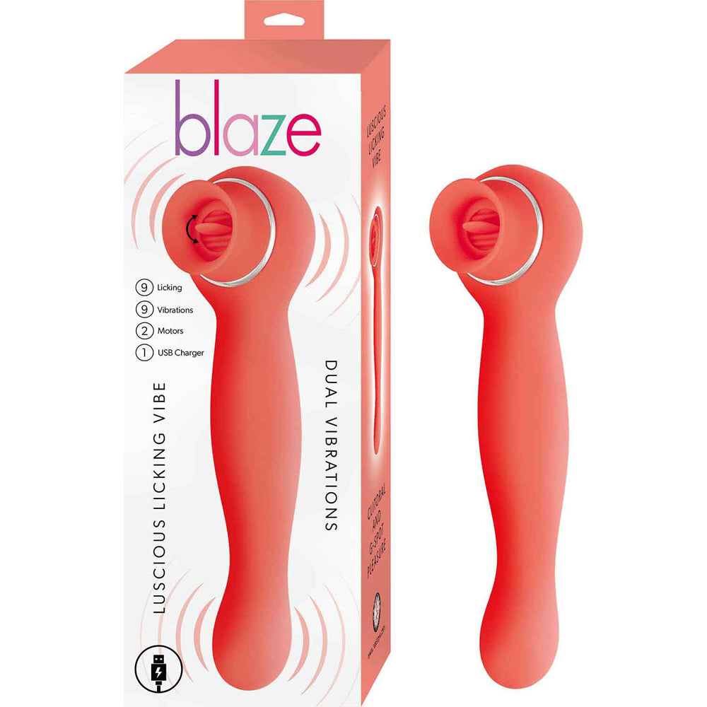 Blaze Lucious Licker Vibe Coral | 782631319217 | Discreet Personal Wellness