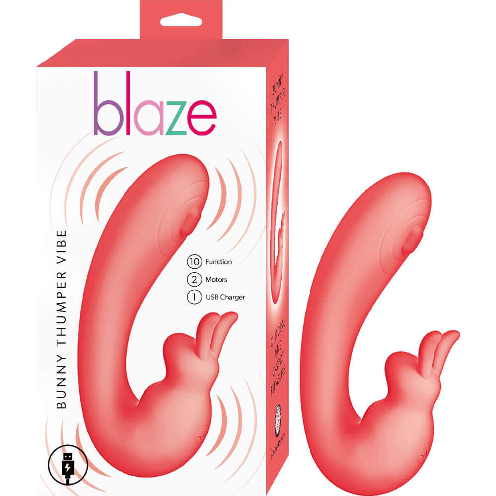 Blaze Bunny Thumper Vibe Coral | 782631319415 | Discreet Personal Wellness