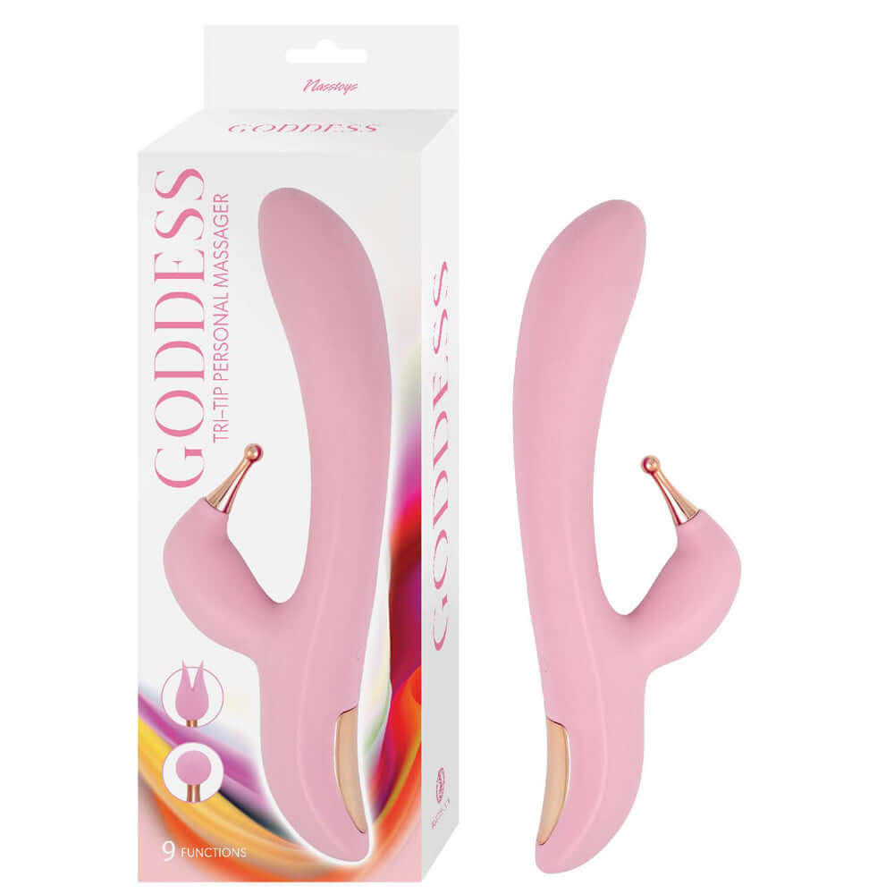 Goddess Tri-Tip Personal Massager Pink | 782631322415 | Discreet Personal Wellness