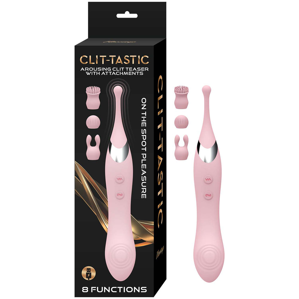 Clitoris-Tastic Arousing Clitoris Teaser W/Attachments Pink | 782631323917 | Discreet Personal Wellness