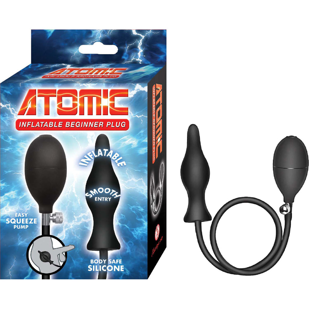 Atomic Inflatable Beginner Plug Black | 782631325508 | Discreet Personal Wellness
