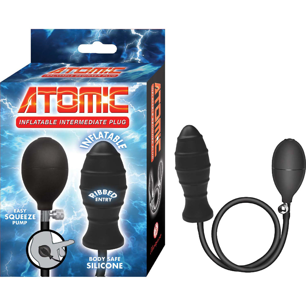 Atomic Inflatable Intermediate Plug Black | 782631325607 | Discreet Personal Wellness