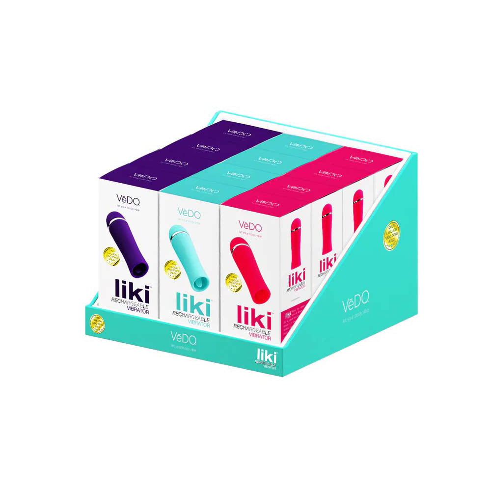 Liki Rechargeable Flicker Vibe 12 Pc Display | 792816281444 | Discreet Personal Wellness