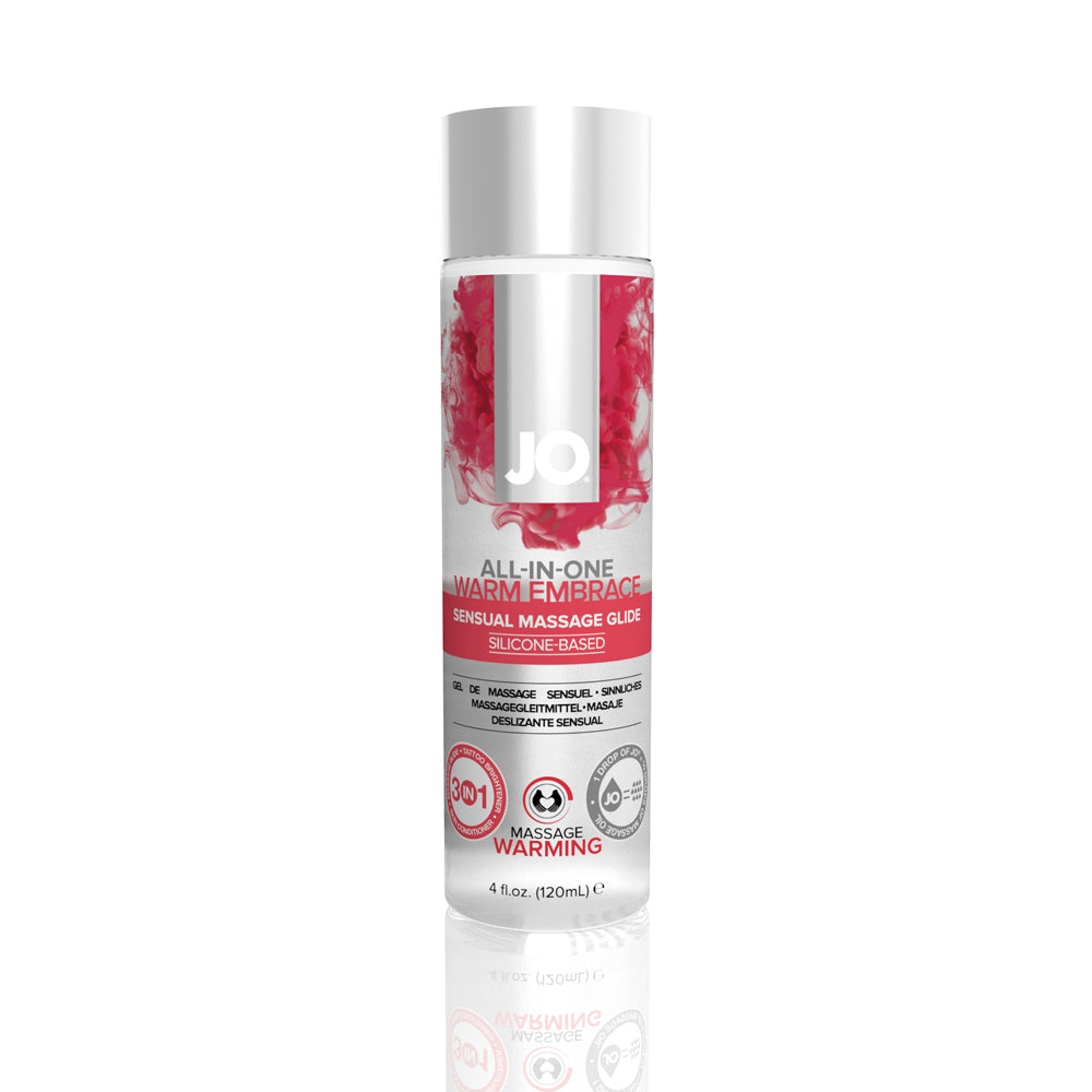 JO All-In-One Sensual Massage Glide Warming 4 oz. | 796494400623 | Discreet Personal Wellness