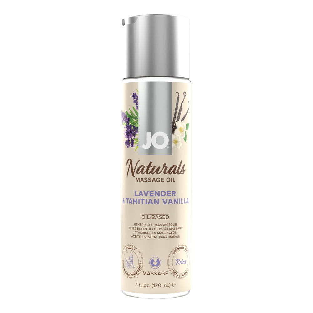 Jo Naturals Lavender & Vanilla Massage 4 Oz. | 796494401262 | Discreet Personal Wellness