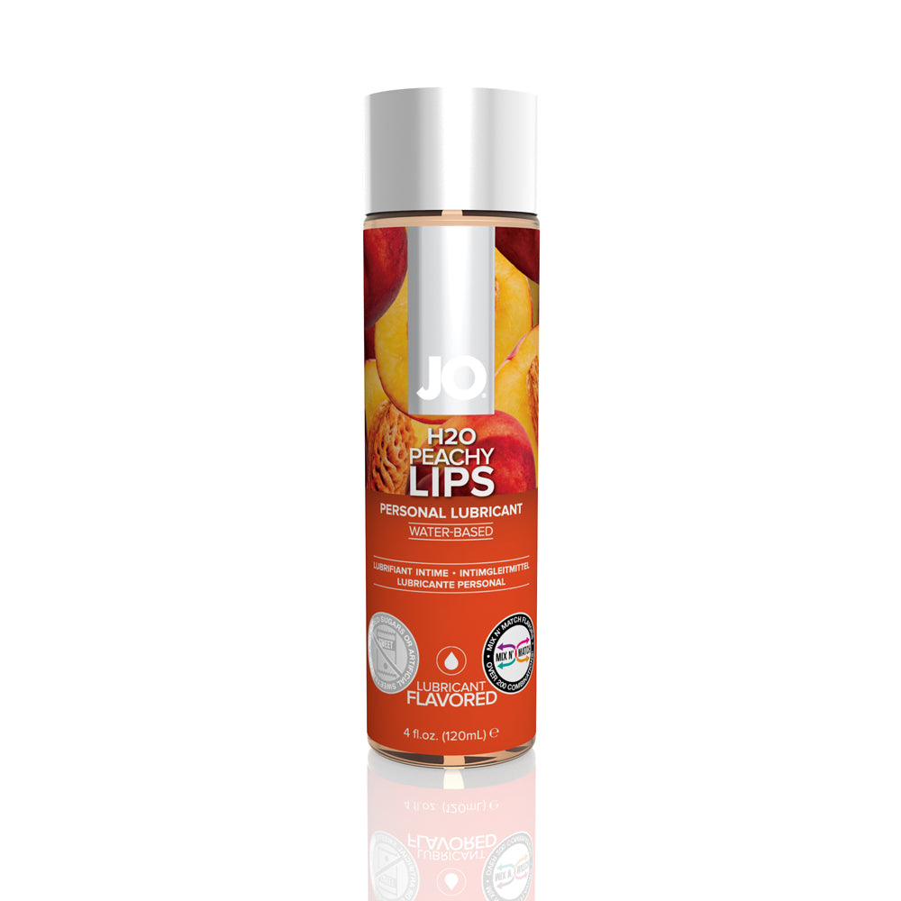 JO H2O Flavored Lubricant Peachy Lips 4 oz. | 796494401767 | Discreet Personal Wellness